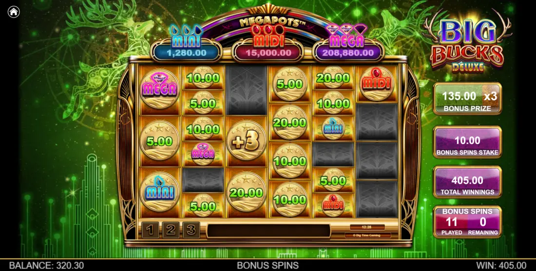 Big Bucks Deluxe Free Spins